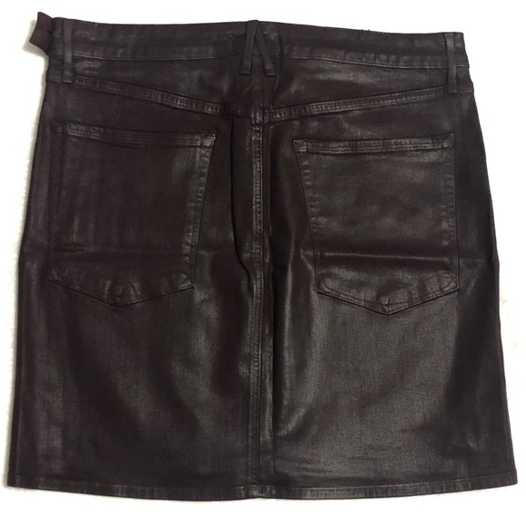 Good American Coated Denim Mini Skirt - Picture 7 of 8
